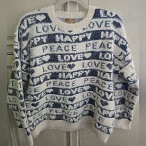 POL Peace Love Sweater-NWOT